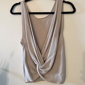 Beige Twist Tank